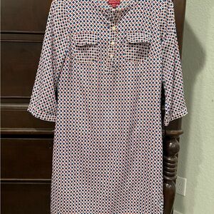 Merona Geometric Pattern Mini Dress - Red, Blue, White